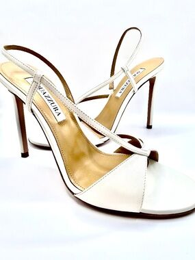 AQUAZZURA 37.5 White Sandal